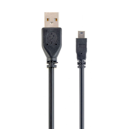 Кабель Cablexpert CCP-USB2-AM5P-1, USB 2.0, A тато/mini USB 5-пін тато, 0.3 м, преміум - 1