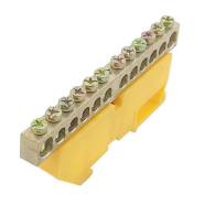 Шина изолированная стойка «N» TNSy5503136 на DIN-рейку ШЛІ8х12-12 желтая