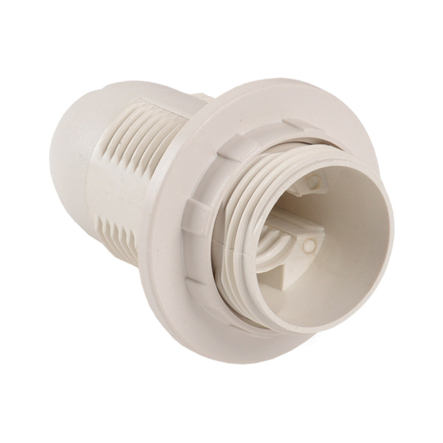 Патрон пластик, з кільцем, Е14, білий, IEK, EPP21-02-02-K01 - 1