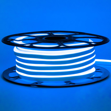 Светодиодный неон синий 220V smd2835 120LED/м 7W/м IP65 8х16мм AVT-1-NEON - 1