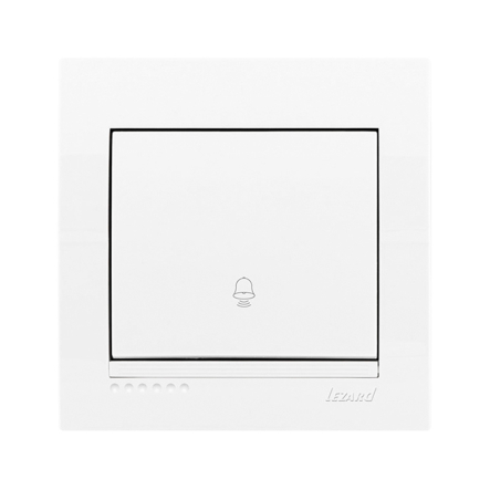 Кнопка звонка Lezard DERIY белая, 702-0202-103 - 1