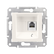 Розетка телефонная RJ11 Schneider Electric Sedna, слоновая кость, SDN4101123