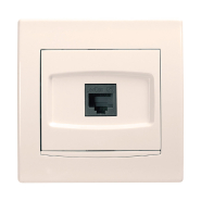 Розетка компьютерная 1-я RJ45 Schneider Electric Anya, кремовая, AYA4300123