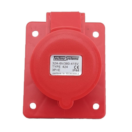 Розетка скрытая TNSy 424, 32А, 3Р+РЕ, 380В, IP44, 5500428 - 1