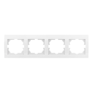 Рамка Lezard DERIY четырехместная, горизонтальная, белая, 702-0200-149
