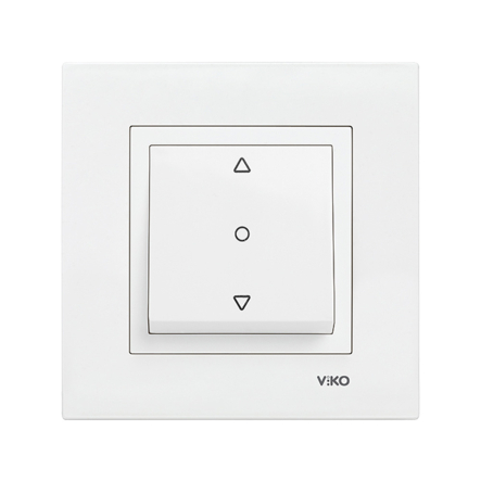 Выключатель кнопочный, для жалюзи, VIKO KARRE, 90960072, белый - 1