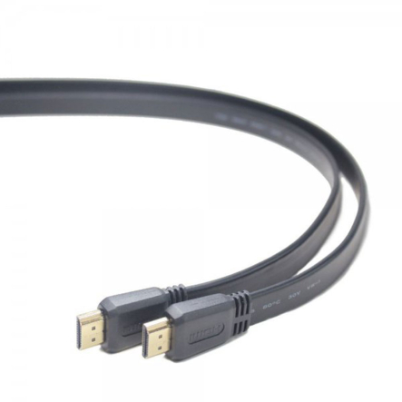 Кабель Cablexpert CC-HDMI4F-1M, HDMI V.2.0, 4К 60 Гц, позолоченные контакты, 1 м, плоский