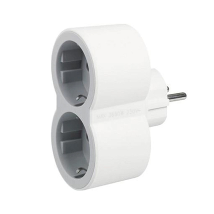 Блок Стандарт розеточный Legrand 694516, 2х2К+С фронтальный, белый/серый - 1