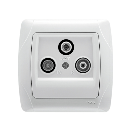 Розетка ТV+FM+SAT конечная VIKO CARMEN, 90561041, белый - 1