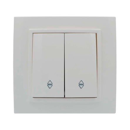 Выключатель EL-BI ZENA, 2 кл., проходной, белый, 500-010200-211 - 1