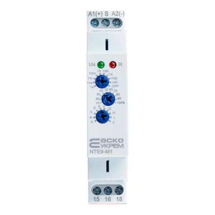 Реле времени асимметричного цикла АСКО-УКРЕМ NTE9-M1 AC/DC 12-240V, A0010240005