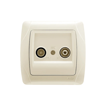 Розетка комплексная (телевизионная + радио) VIKO CARMEN, 90562021, крем - 1