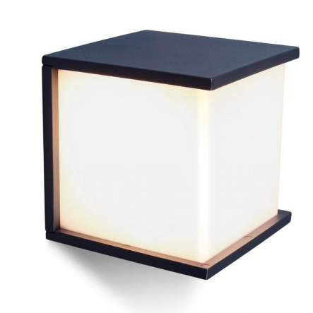 Світильник зовнішній Lutec Box Cube, 5184601118, (1846 gr), E27, 60W, IP44, графіт - 1