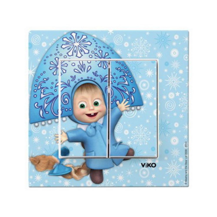 Выключатель VIKO KARRE KIDS, 2 кл., "Маша-снегурочка", 90962742 - 1