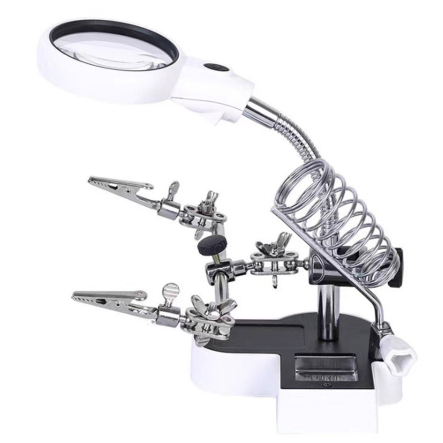 Тримач "Третя рука" з лупою MG16126-AC1, 4,5 Х 11X; LED - 1