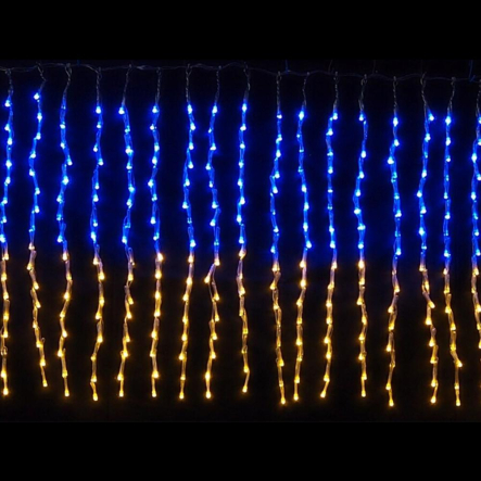 Гирлянда внутренняя DELUX, CURTAIN, 0,9x0,6м, 288LED, сине желтая/прозрачная, IP20 - 1