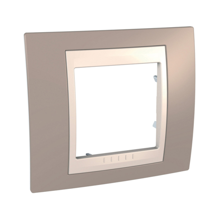 Рамка 1-местная коричневый/бежевый Schneider Electric Uniсa PLUS, MGU6.002.574 - 1
