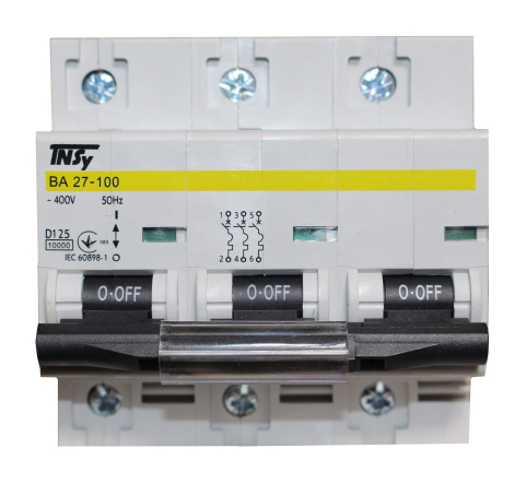 Автоматический выключатель TNSY ВА27-100, 3P, D 125 A, 10 kA, 5504908