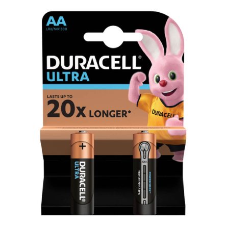 Батарейка Duracell Ultra Power, AA, 1.5 В, LR06, уп. - 2 шт, цена за блистер, поштучно НЕ ПРОДАЕТСЯ , 5005813 - 1