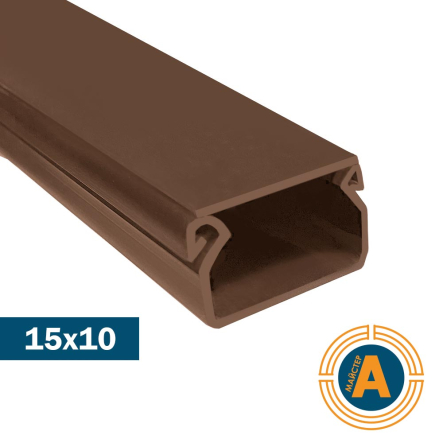 Канал кабельний 15х10 мм Professional, темно-коричневий, метр - 1