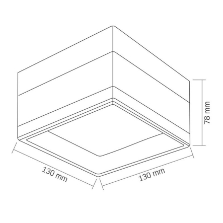 Светильник LED VIDEX BHD02, 9W, 2800-4000-6000K, белый квадрат, 130x130x78 мм, VL-BHD02-09CWW