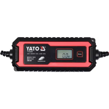 Зарядное устройство сетевое с LCD дисплеем YATO YT-83001, 6/12 В, 5-200 Аh, 8А