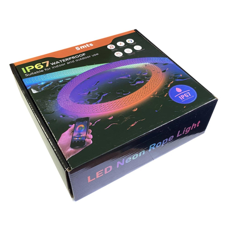 Лента RGB плетёная с пультом, 5 м, 250 LED, управление через приложение