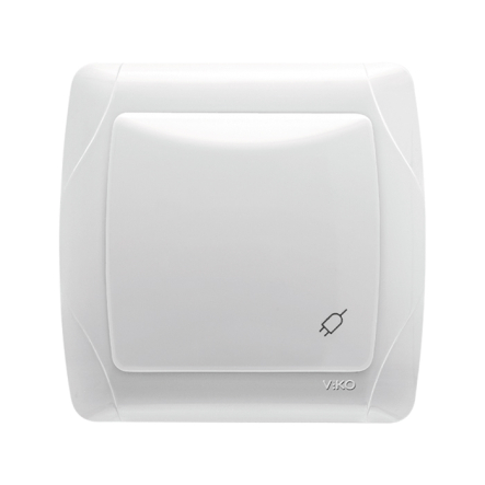 Розетка с крышкой VIKO CARMEN 90561012, белый - 1