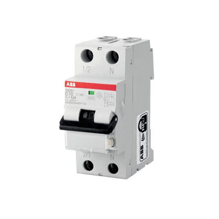 Диференціальний автоматичний вимикач ABB DS201 AC30 C25, 2P, 25A, C, 6kA, 30мА, 2CSR255040R1254 - 1