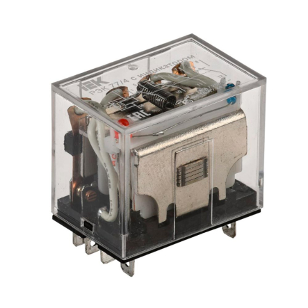 Реле IEK РЭК77/4 (LY4) з індикацією 10А, 12В AС, RRP10-4-10-012A-LED - 1