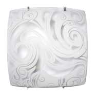 Светильник настенно-потолочный ДеКоРа, Зеус, Е27, 2х60W, 300х300 мм, белый, 48565