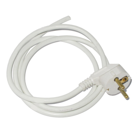 Шнур с евровилкой 1,5м белый сетевой 16А 220В (3*0,75мм) - 1