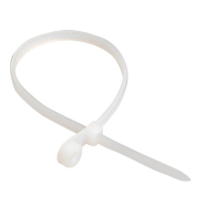 Хомут з кільцем TechnoSystems ХОК 300x4.8 мм, білий, TNSy5502888