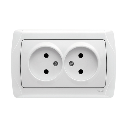 Розетка двойная VIKO CARMEN 90561055, белый - 1