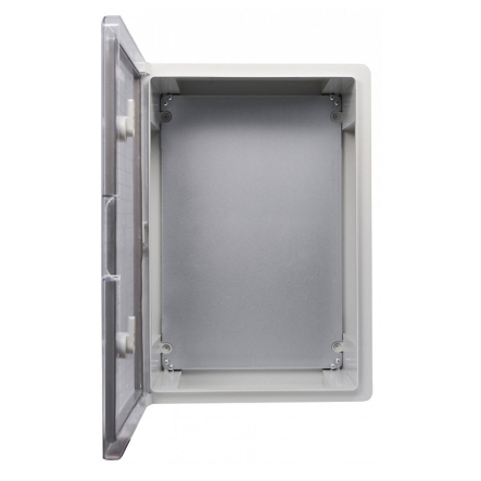 Корпус АБС-пластик АСКО-Укрем, ударостойкий, с монтажной панелью, прозрачные дверки, 35*50*19, ІР65, A0270010028