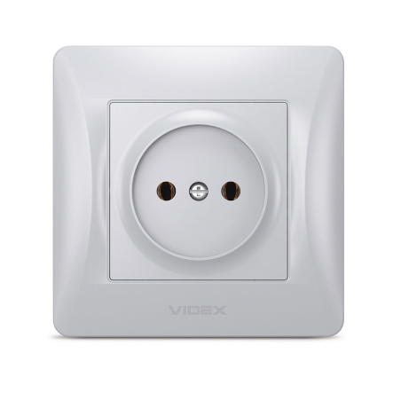 Розетка VIDEX BINERA, одинарна, срібний шовк, VF-BNSK1-SS - 3