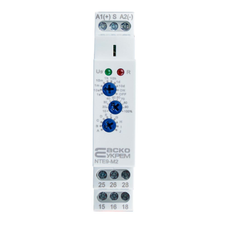 Реле времени асимметричного цикла АСКО-УКРЕМ NTE9-M2 AC/DC 12-240V, A0010240006