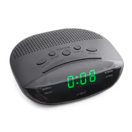 Часы сетевые VST-908-4 салатовые цифры, радио FM, 220 В