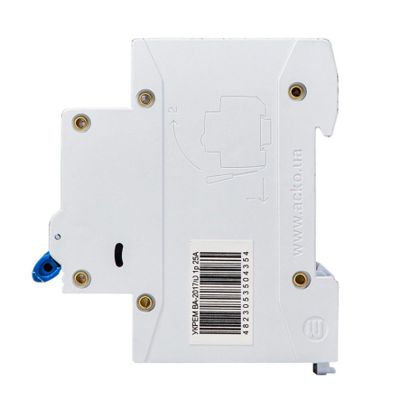 Автоматический выключатель АСКО-УКРЕМ ВА-2017-1/1, 25А, 1р, 6kA, D, A0010170089