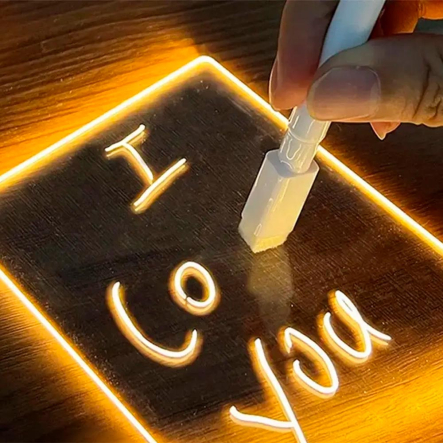 Светильник (Ночник) доска для заметок от USB+маркер (15х10см) LAMP 3D, от USB