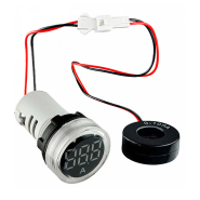 Вольтметр круглий АСКО-УКРЕМ ED16-22VD, A0190010031, 30-500В АС, білий, врізний монтаж