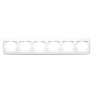 Рамка ZIRVE EL-BI шестерная горизонтальная, белая, (без вставок), 501-000200-252