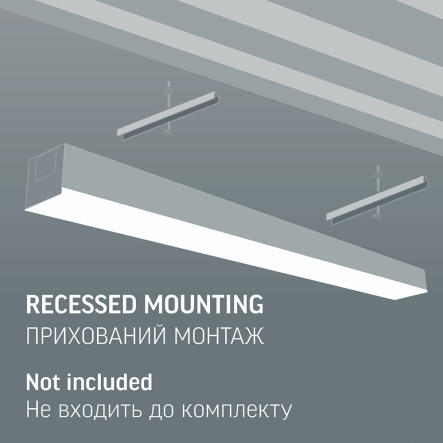 Светильник линейный магистральный LED 30W, 600мм, 5000K, 4700Lm, черный алюминий
