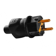 Вилка Legrand, 2P+PE, черная, 050196