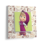 Выключатель VIKO KARRE KIDS, 1 кл., "Маша и ягоды", 90962706