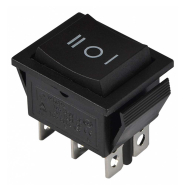 Перемикач 1 клав. перекидний (чорний) KCD2-203 B/B, АСКО-УКРЕМ, A0140040106