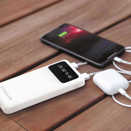 Повербанк (УМБ) TITANUM OL21, 10000mAh, White