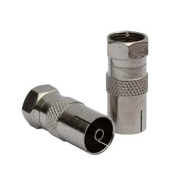 Перехідник шт.ант.F-гн.ант.TV, корпус металевий