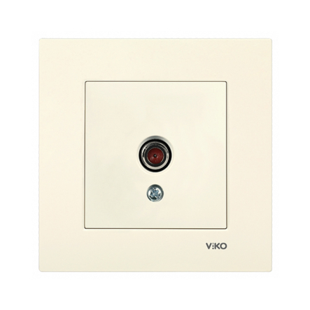 Розетка телевизионная концевая VIKO KARRE, 90960110, крем - 1