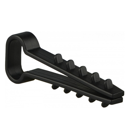 Дюбель-хомут АСКО-УКРЕМ под плоский кабель 10х5 мм, чёрный (уп.100шт)